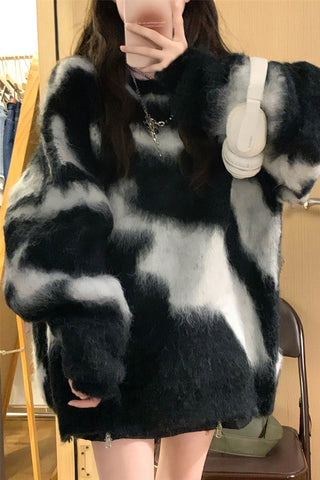 Loose Striped O-Neck Sweater