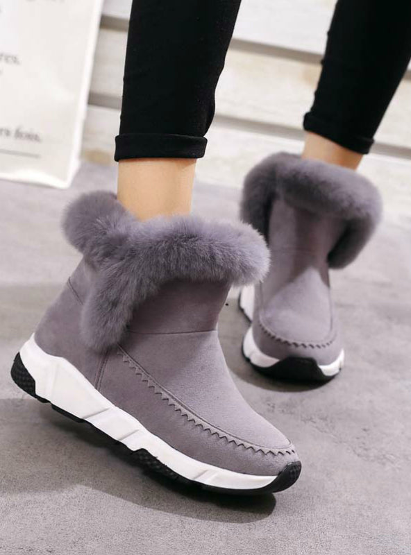 Zapatos de mujer Botas de nieve para mujer Tobillo cálido Plataforma