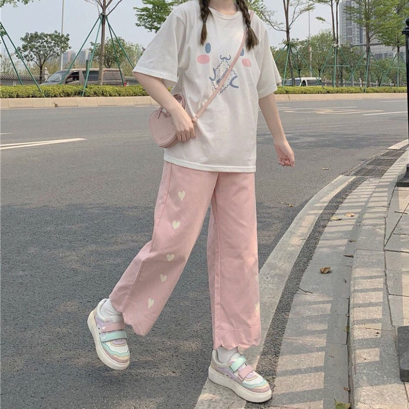 Pantalones estilo japonés Harajuku Kawaii 