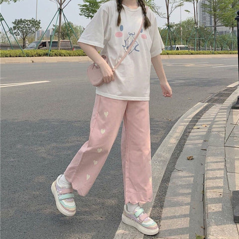 Pantalones estilo japonés Harajuku Kawaii 