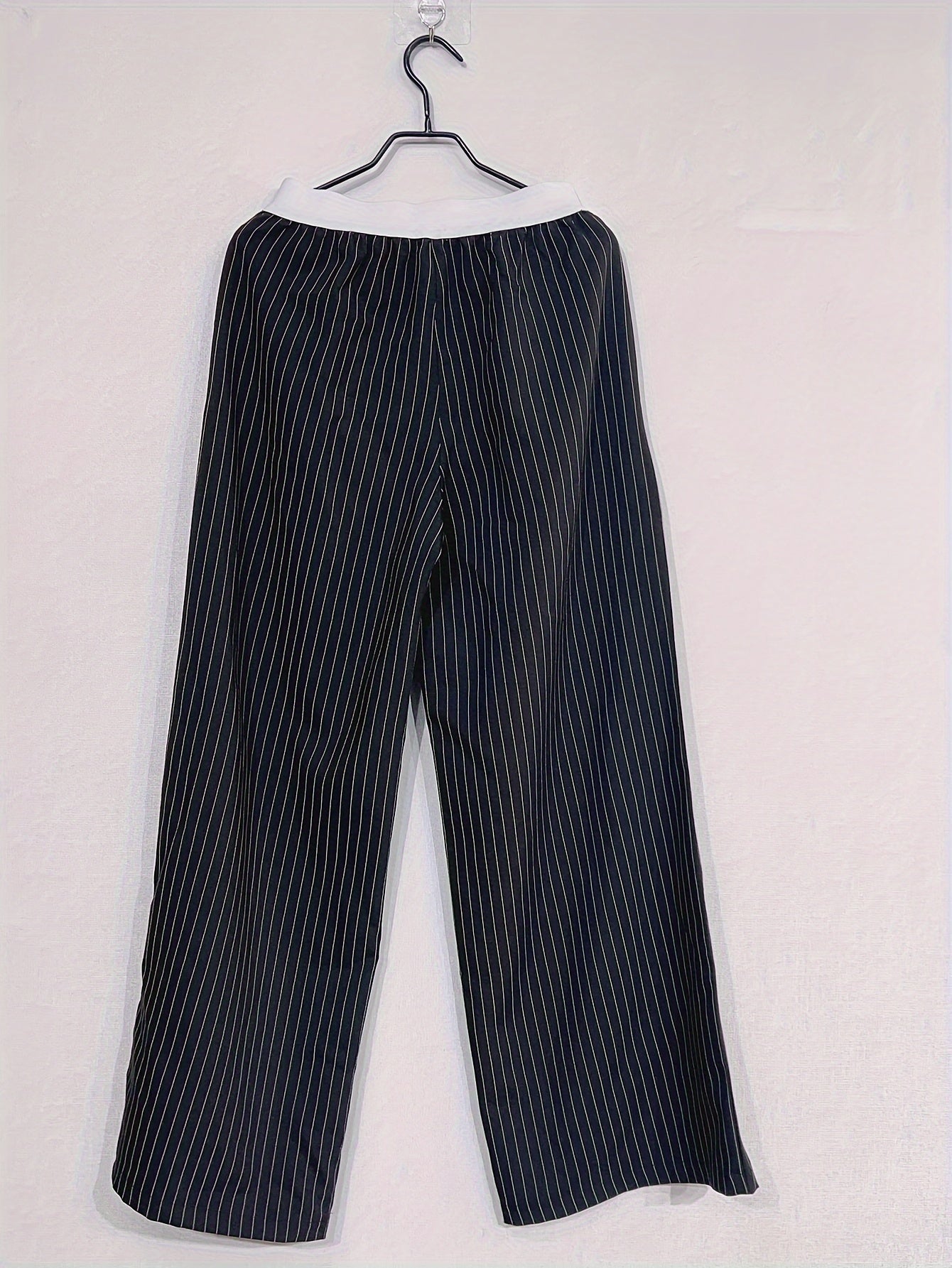 Grey Wide Leg Pants - Y2K-Inspired, Casual Loose Fit, Non-Stretch Polyester, Machine Washable for Women