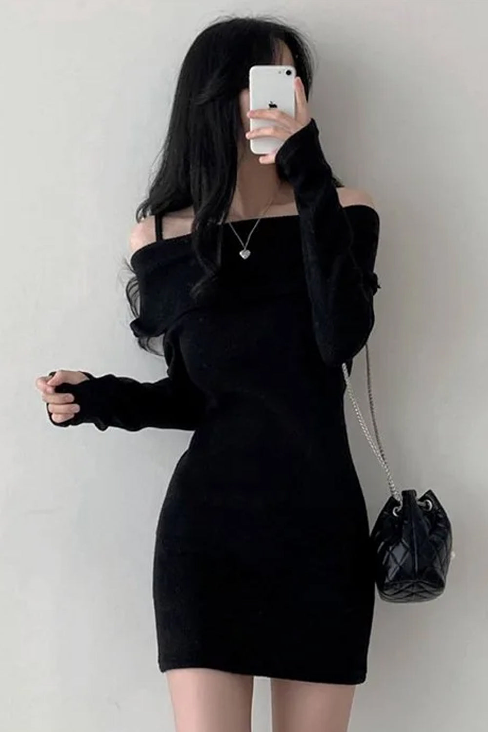 Sexy Slim Off Shoulder Knitted Dress