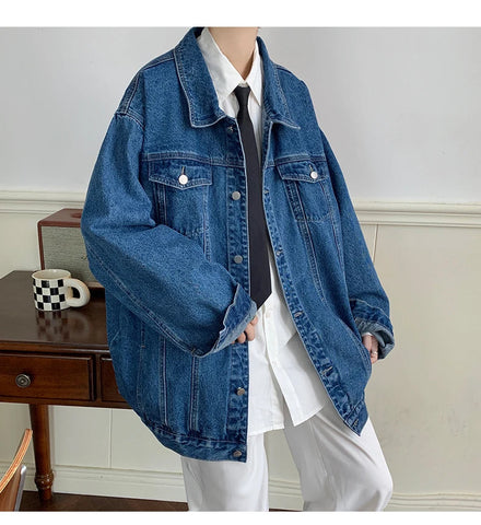 Turn Down Collar Classic Denim Men Jacket