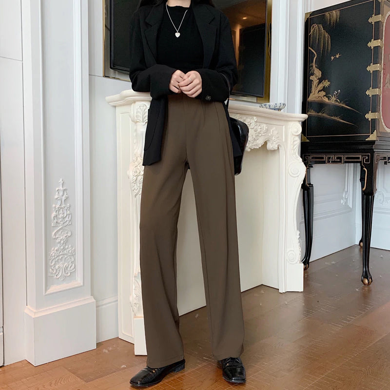 High Waist Elegant Long Office Pants