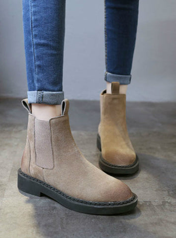 Botas de mujer, botines cortos cálidos de invierno