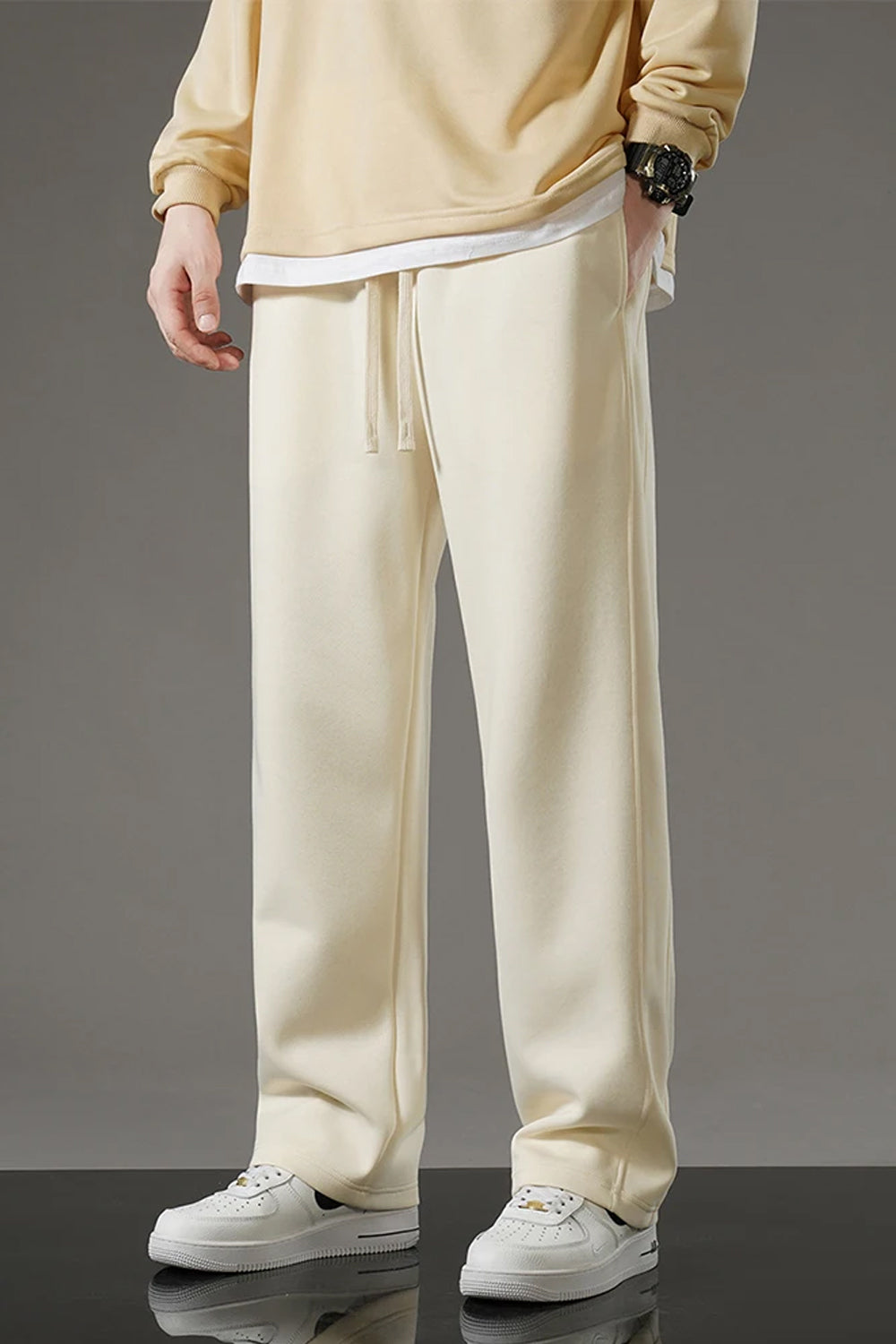 Loose Drawstring Elastic Waist Sweatpants