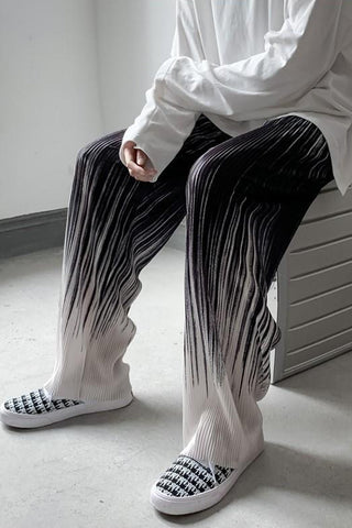 Loose Tie Dye Pleated Men Pants
