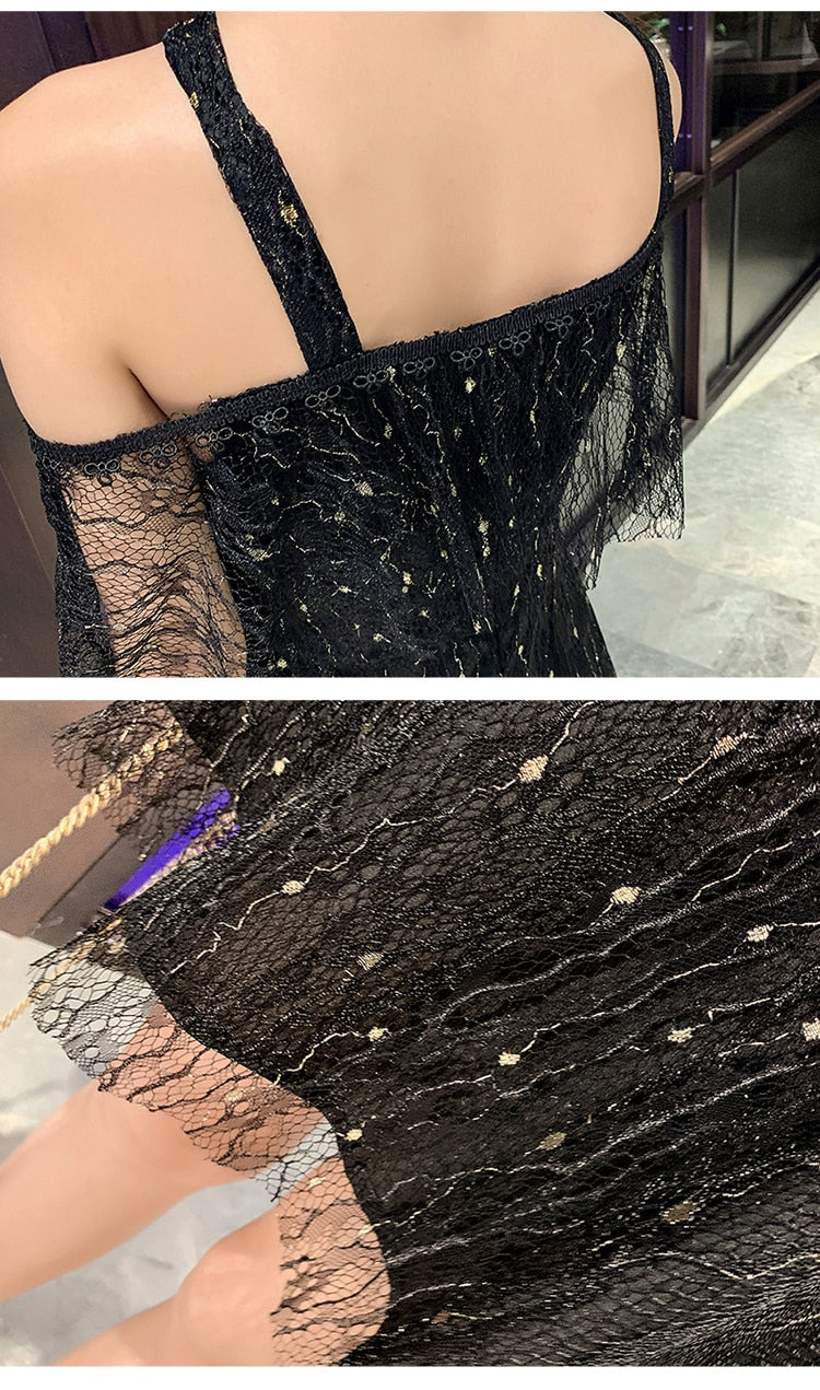 Sexy Elegant Halter Lace Dress