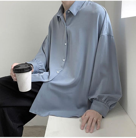 Long Sleeve Loose Casual Men Shirt