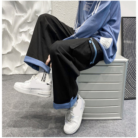 Loose Side Cargo Pockets Men Pants