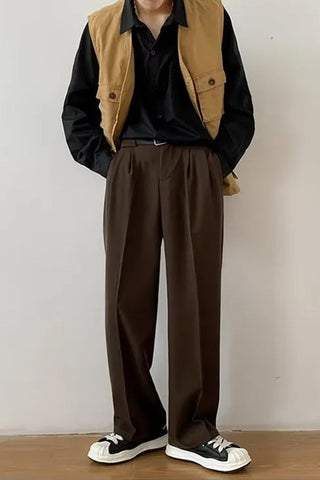 Loose Solid Basic Long Men Pants