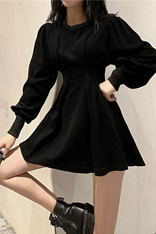 Long Sleeve O-Neck Elegant Dress