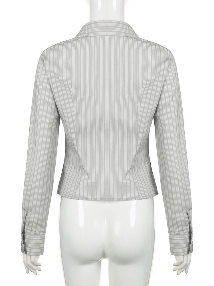 Y2K Sheer Mesh Crop Tops Long Flare Sleeve See Through Blouses Low Cut Cardigan Shirts Trendy Streetwear