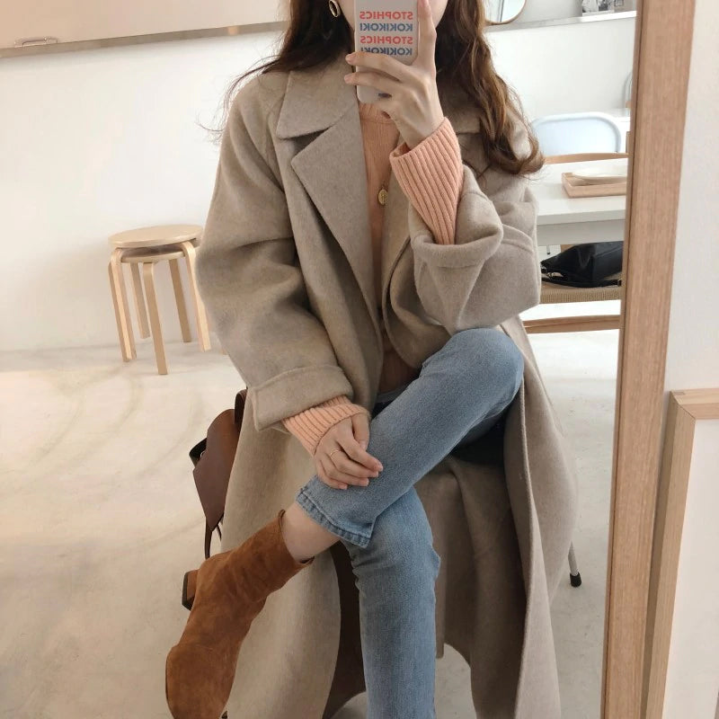 Long Elegant Loose Overcoat