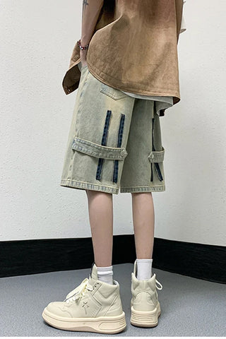 Vintage Washed Hip Hop Denim Shorts