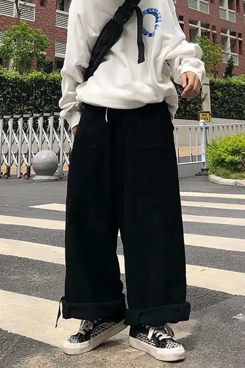 Loose Wide Leg Retro Corduroy Pants