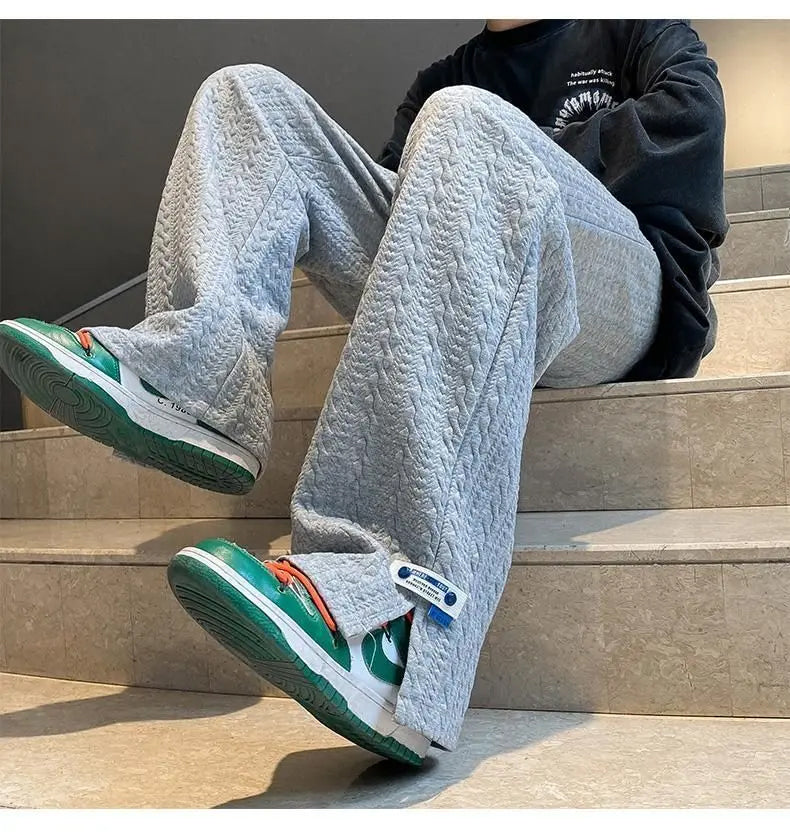 Loose Casual Colors Side Slit Men Sweatpants