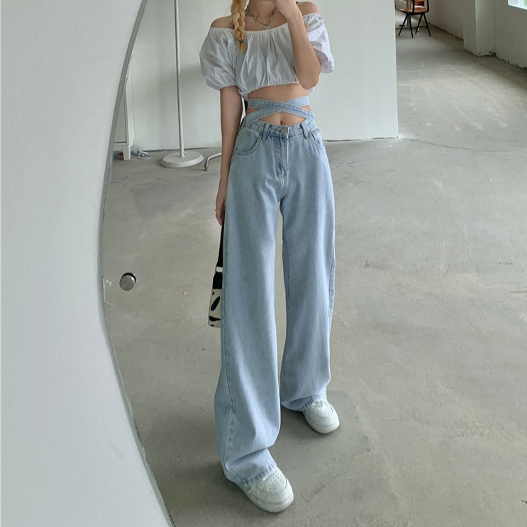 Denim Retro High Waist Hose