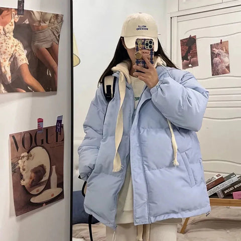 Koreanische Winterjacke mit Kapuze