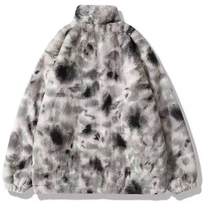 Faux Fur Tie-Dye Jacket