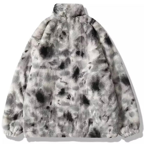 Faux Fur Tie-Dye Jacket