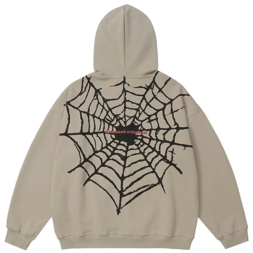 Spider Web Zip-Up Hoodie