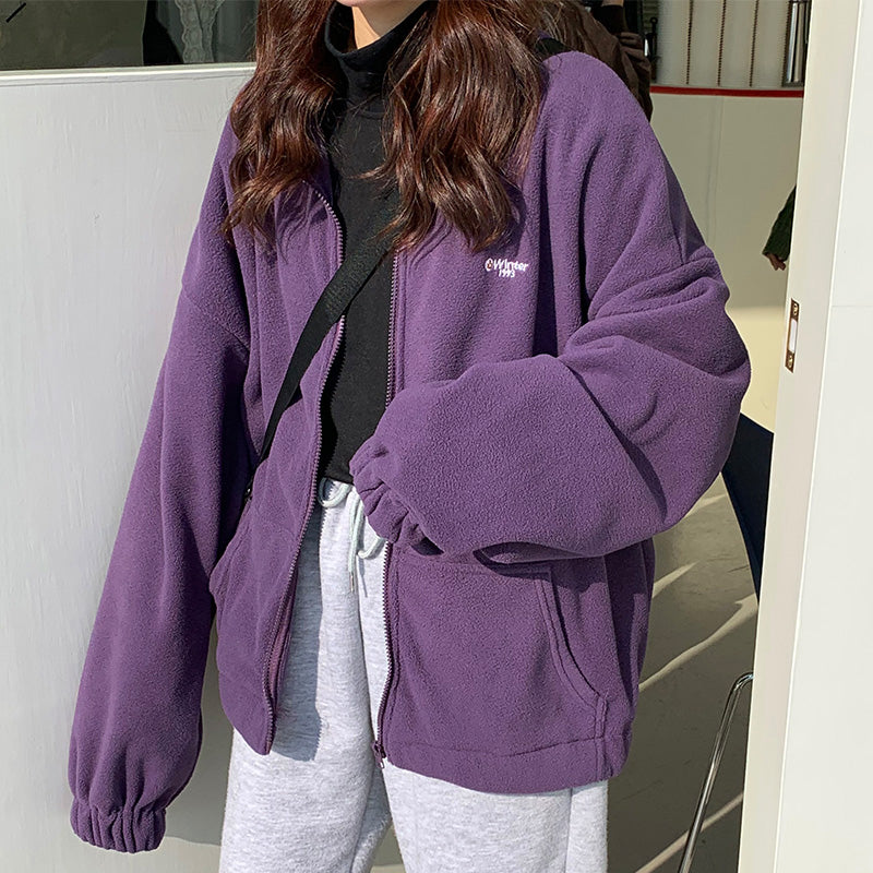 Trendy Casual Zip Up Hoodie