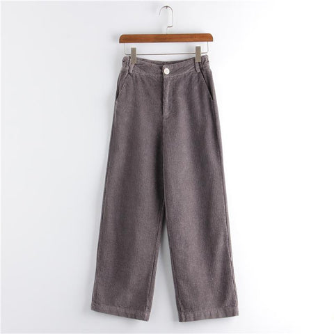 Loose Casual Corduroy Long Pants