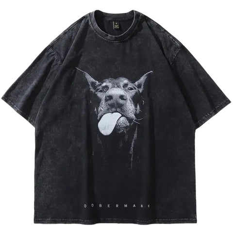 Camiseta Doberman hambriento