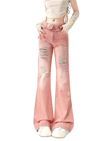 Y2K Kawaii Zerrissene Jeans