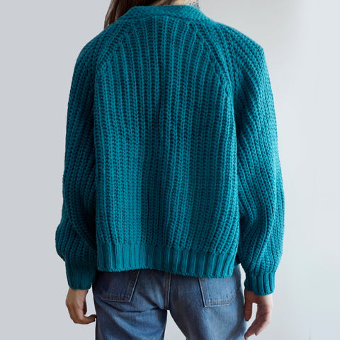 Strickjacke mit Zopfmuster