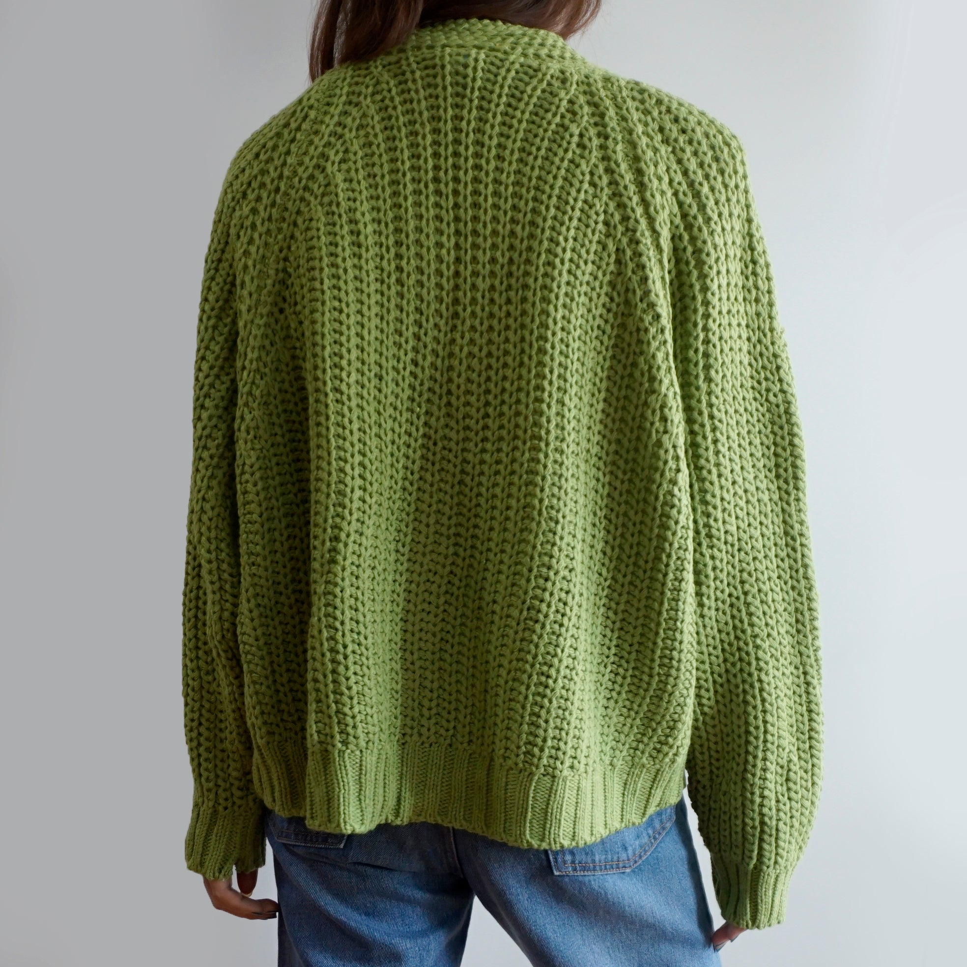 Strickjacke mit Zopfmuster