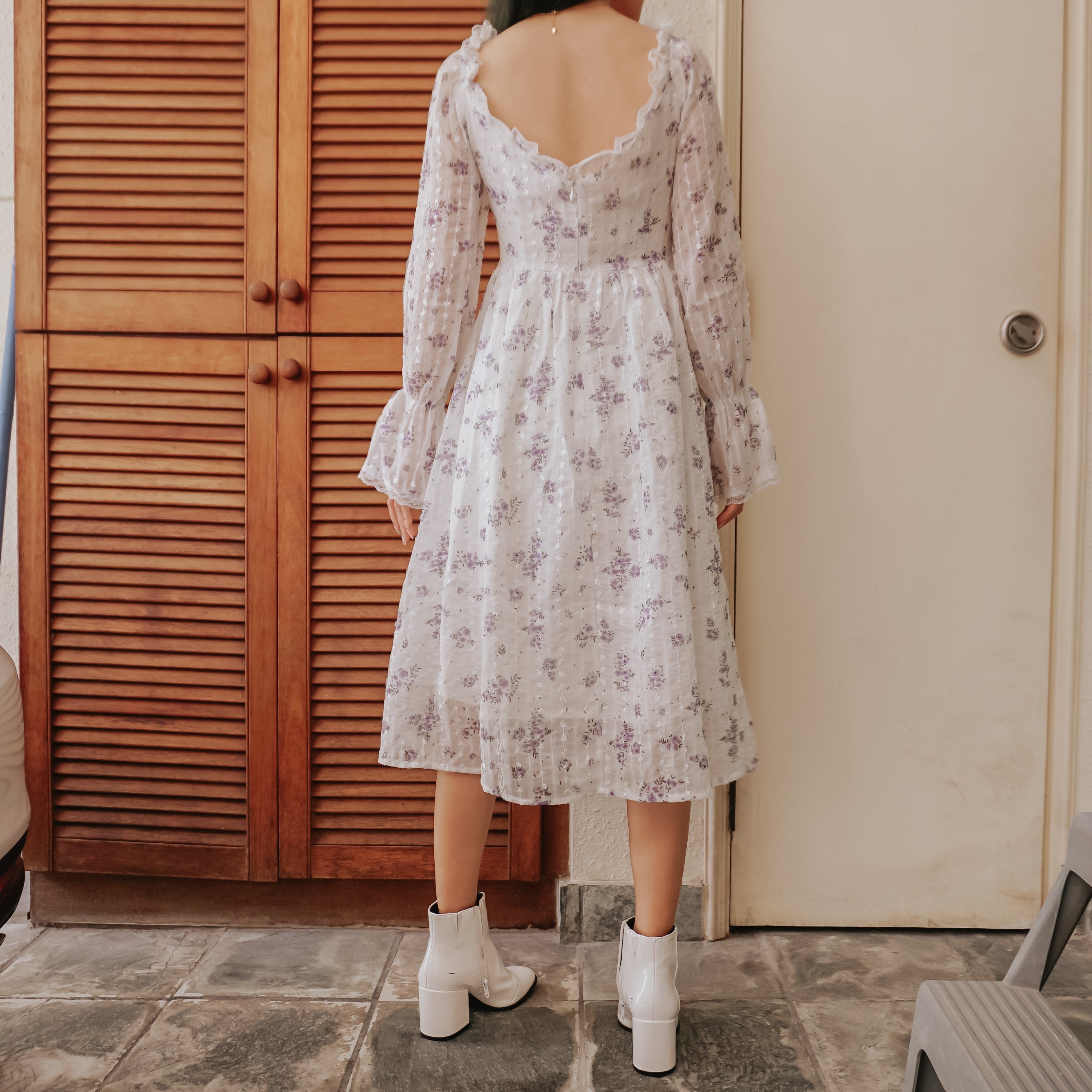 Vestido midi Lavender Fields