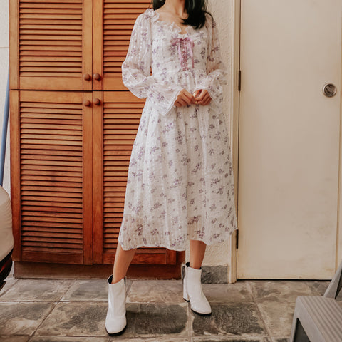 Vestido midi Lavender Fields