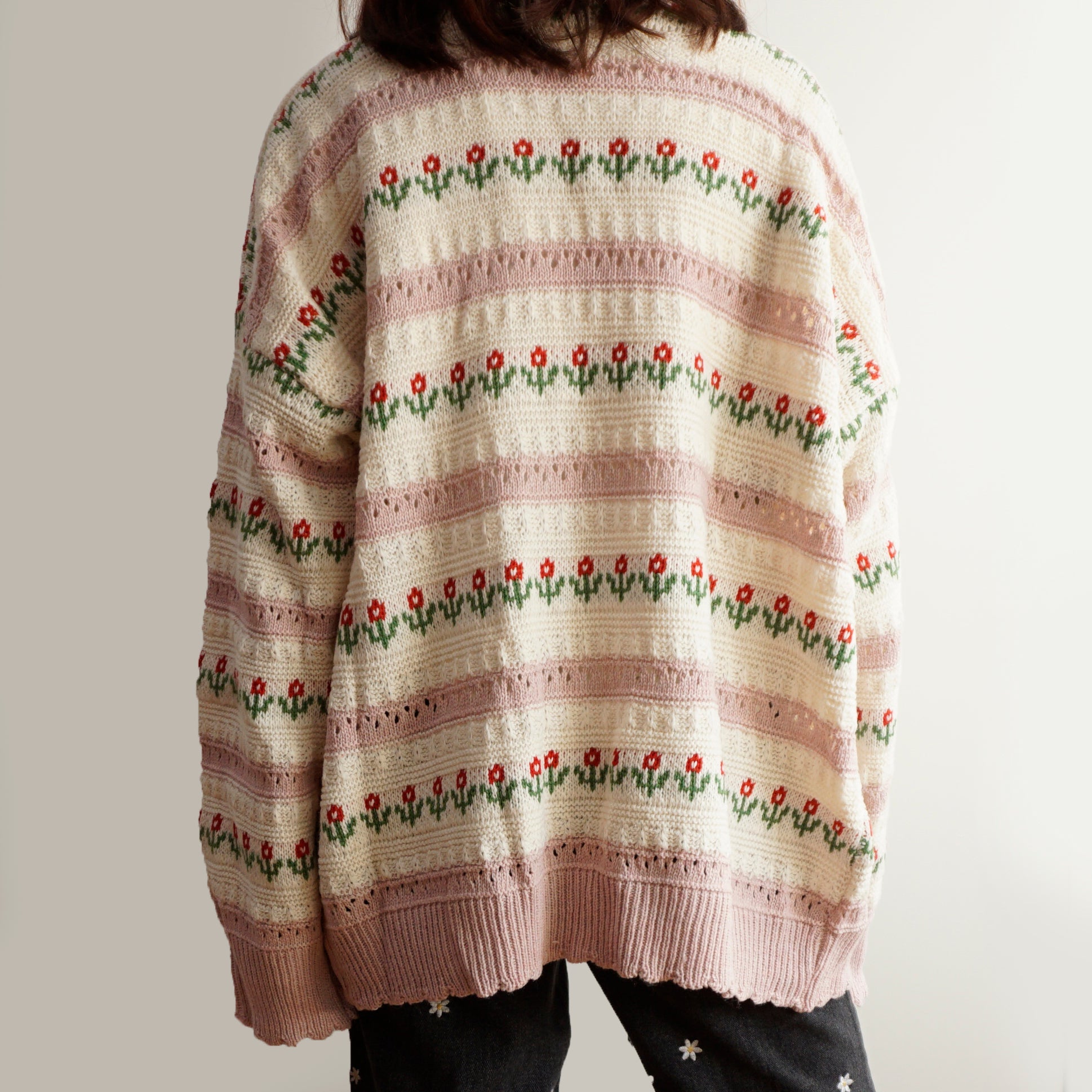 Floral Stripe Cardigan