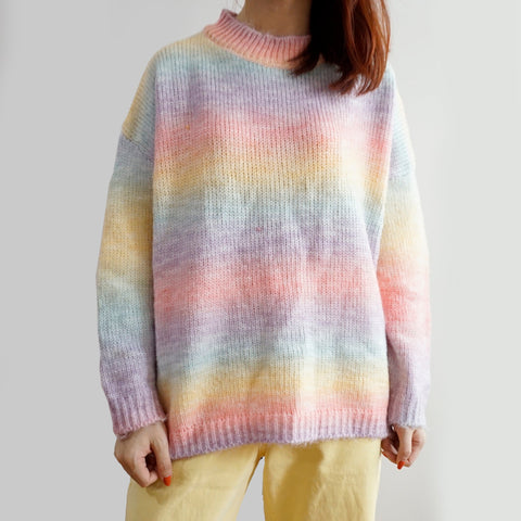 Pastel Ombre Stripe Sweater