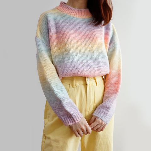 Pastel Ombre Stripe Sweater
