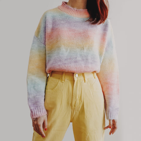 Pastel Ombre Stripe Sweater
