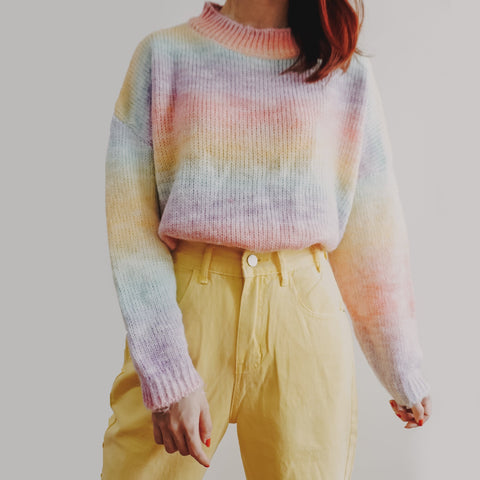 Pastel Ombre Stripe Sweater