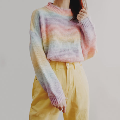 Pastel Ombre Stripe Sweater