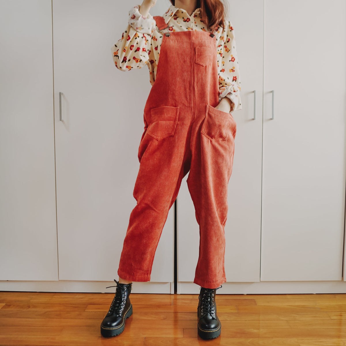 Apple Cinnamon Corduroy Overalls