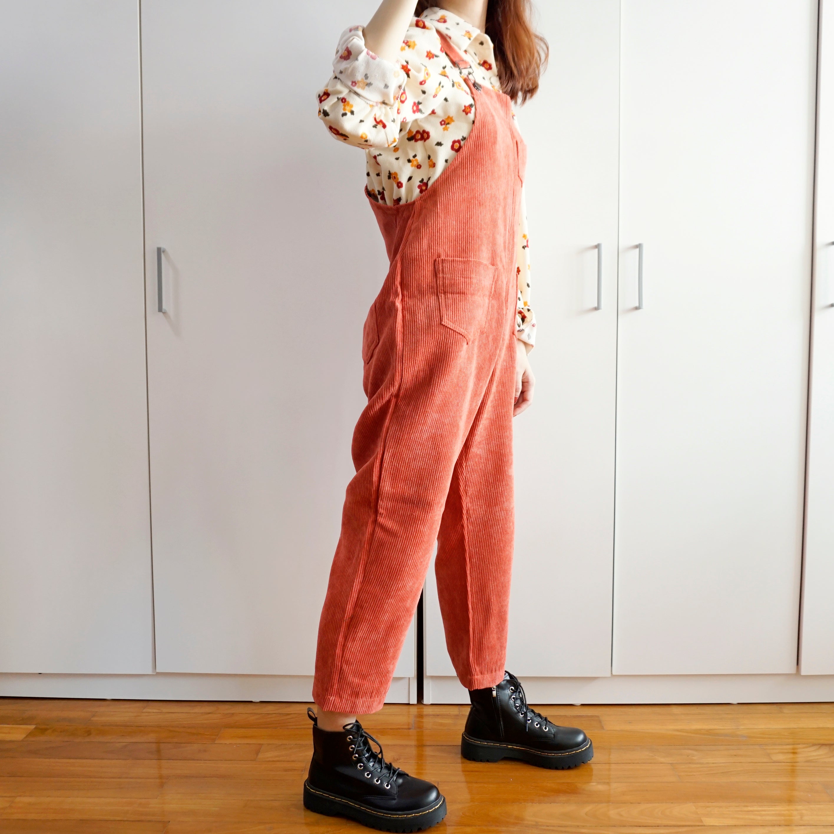 Apple Cinnamon Corduroy Overalls