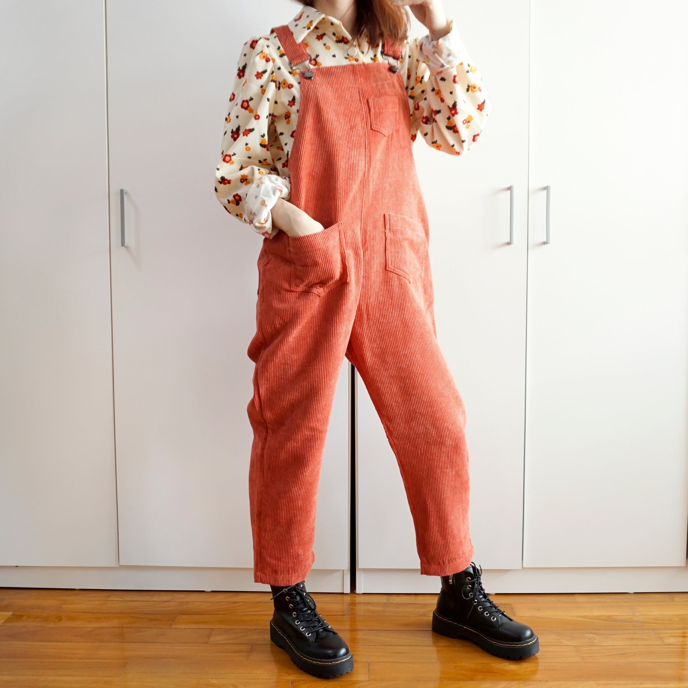 Apple Cinnamon Corduroy Overalls