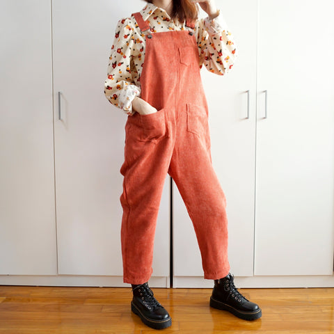 Apple Cinnamon Corduroy Overalls