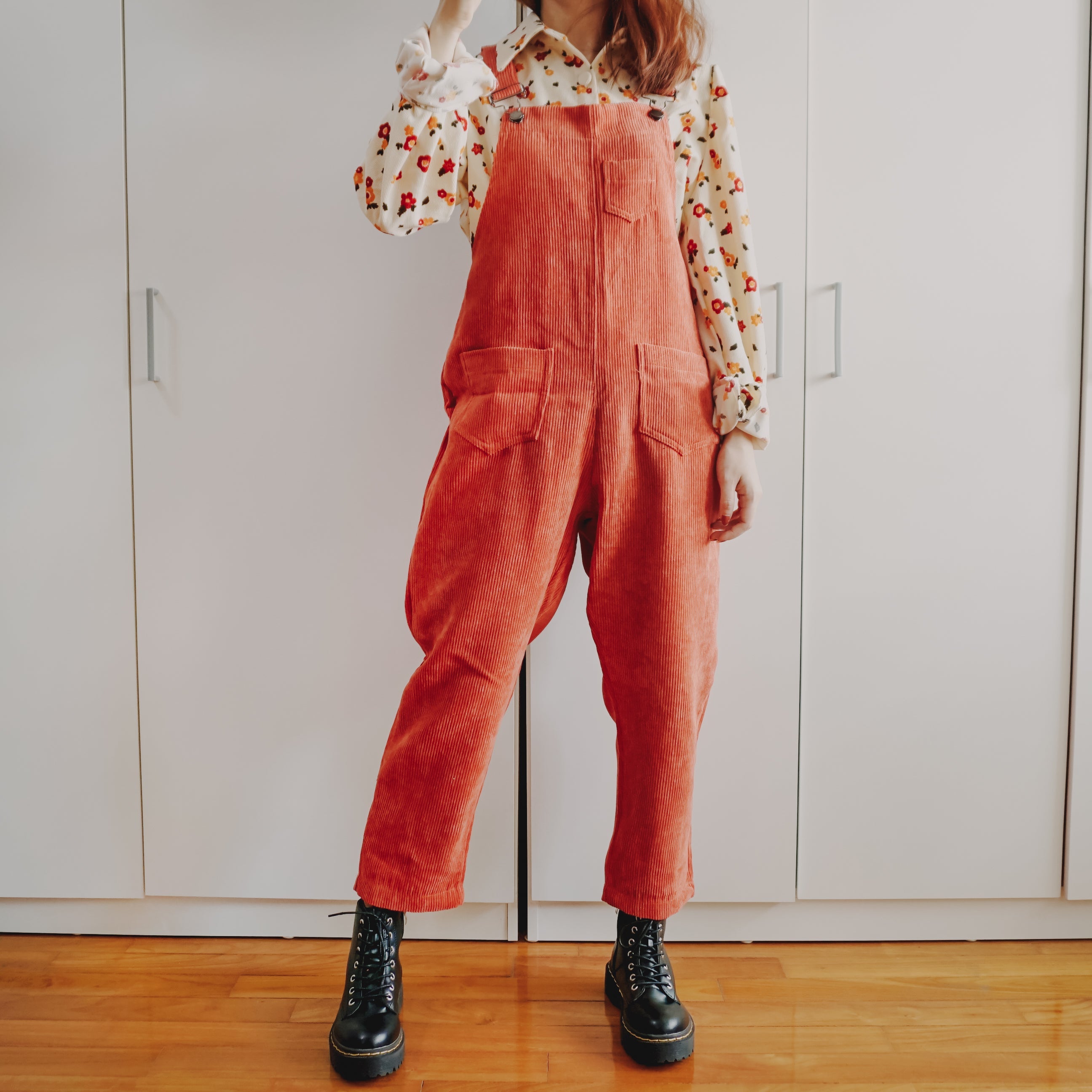 Apple Cinnamon Corduroy Overalls