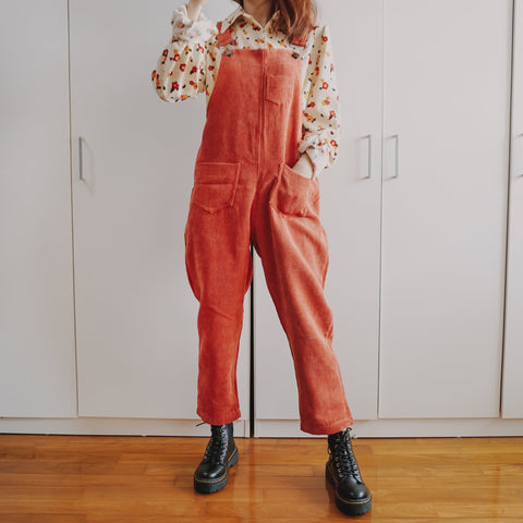 Apple Cinnamon Corduroy Overalls