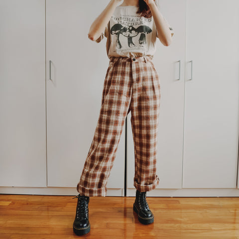 Fall Checkered Plaid Pants