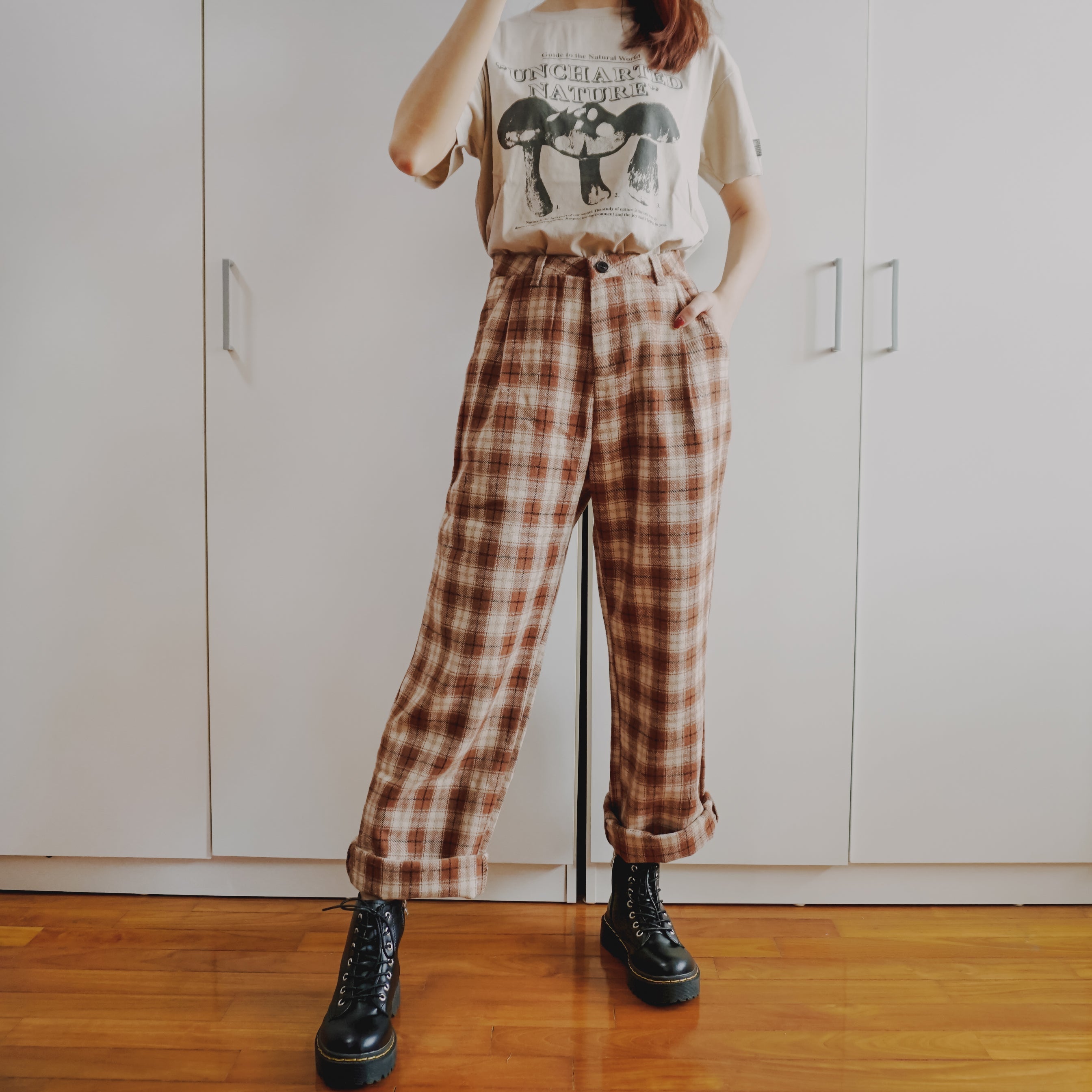 Fall Checkered Plaid Pants