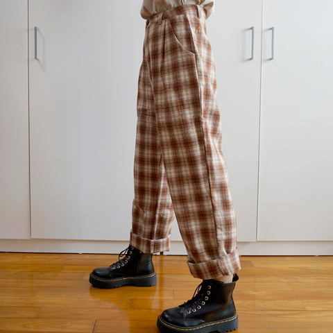 Fall Checkered Plaid Pants