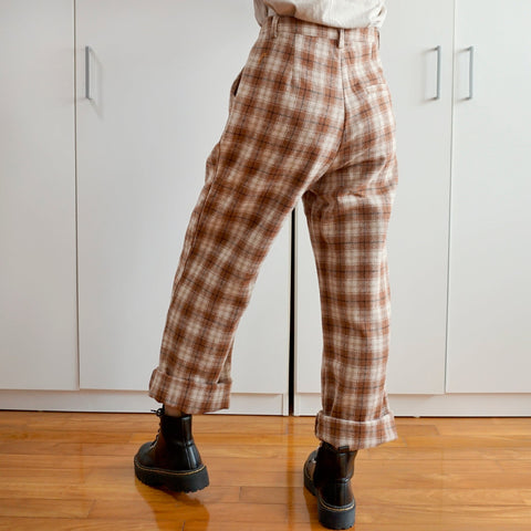 Fall Checkered Plaid Pants